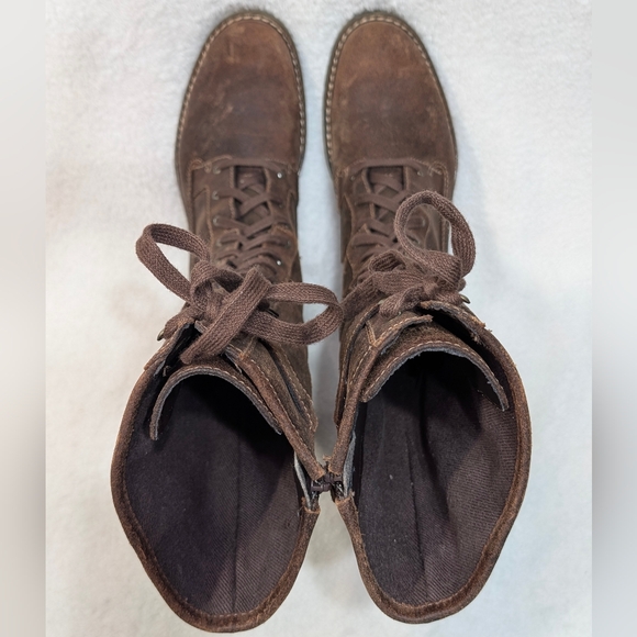 Timberland Women's 7.5 Tobacco Brown Lace-Up Full Zip Leather Mid Calf Boots - Picture 16 of 16